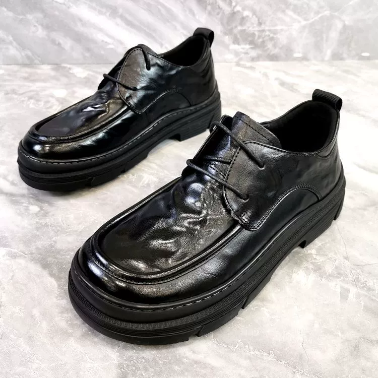 Мужские ботинки Martin из натуральной кожи, британское Новое поступление, повседневные модные высокие ботильоны, универсальная дышащая платформа, модная обувь для мужчин