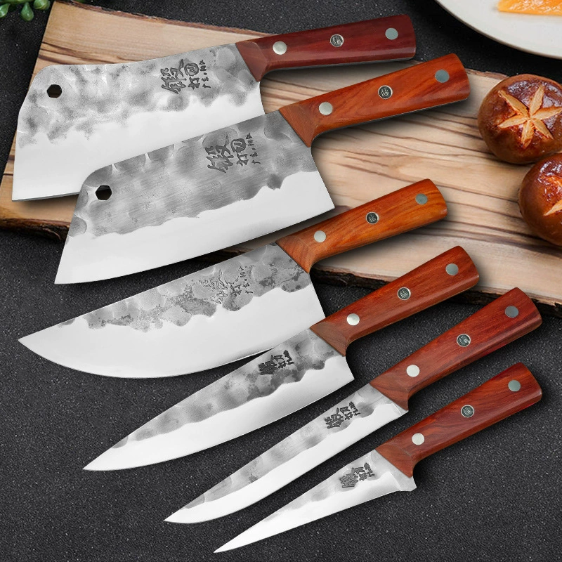 Кованый свиной нож для разделки мяса, кухонный нож для костей, нож для разделки свинины, говядины и баранины