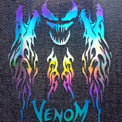 毒液摩托車貼鬼火牛火改裝貼踏板車車貼貼紙電動車龍頭防水反光貼