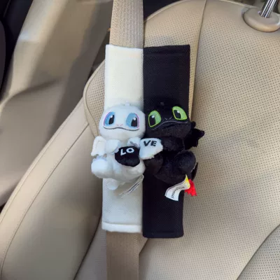 Sürətlər qutusu və əl tormozu başlıqları — Couple New Car Gift for Women - shoulder-pads-85-black-white-linen-genuine-light-evil-light-evil-confession-stickers-two-pieces