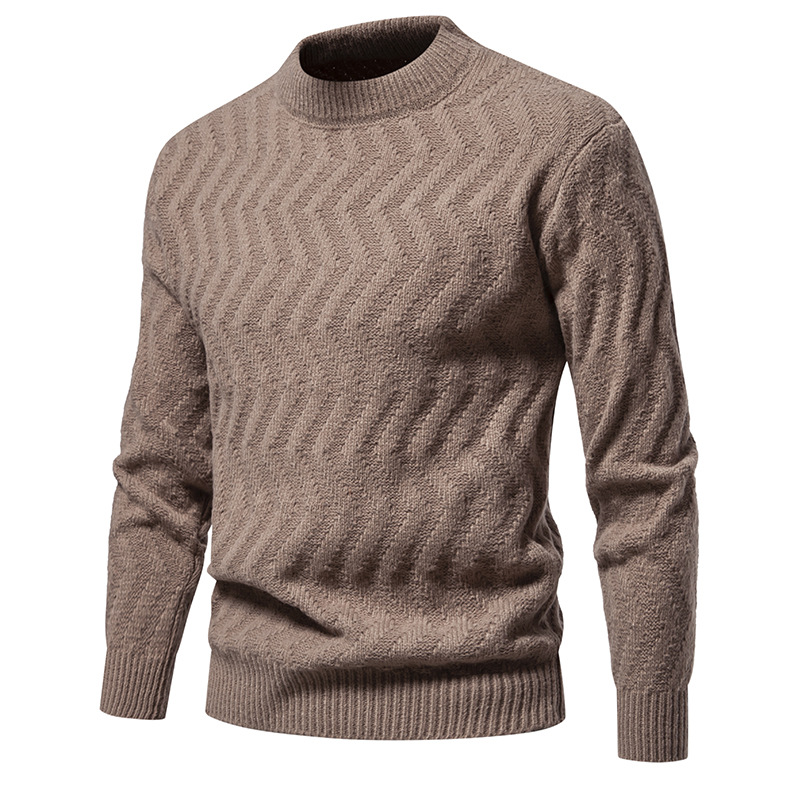 Women's Sweater Twisted Flower Round Neck Solid Colour Pullover_voghion.com