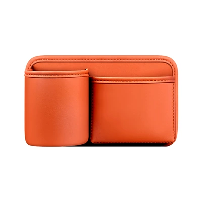 Car Storage Box, Car Door Water Cup Holder, Car Seat Back Row Storage Box, Multi-Functional Storage Rack (Car cup holder/beverage holder) - light-brown-ideal-orange