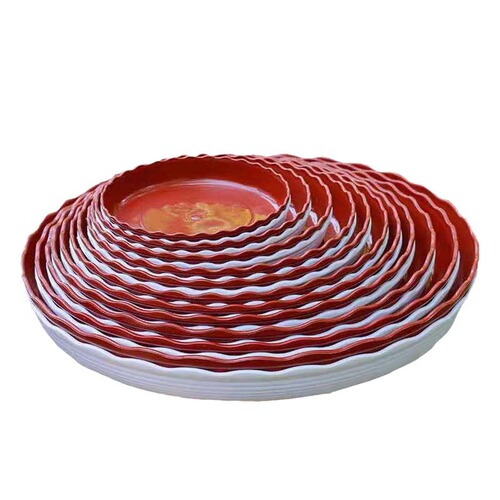 Pot tray with thick wavy edge plastic pot stand water receiving tray pot base bottom tray large tray