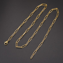 跨境热销不锈钢长扣十字嘻哈项链DIY手链项链饰品配件ins潮牌配链