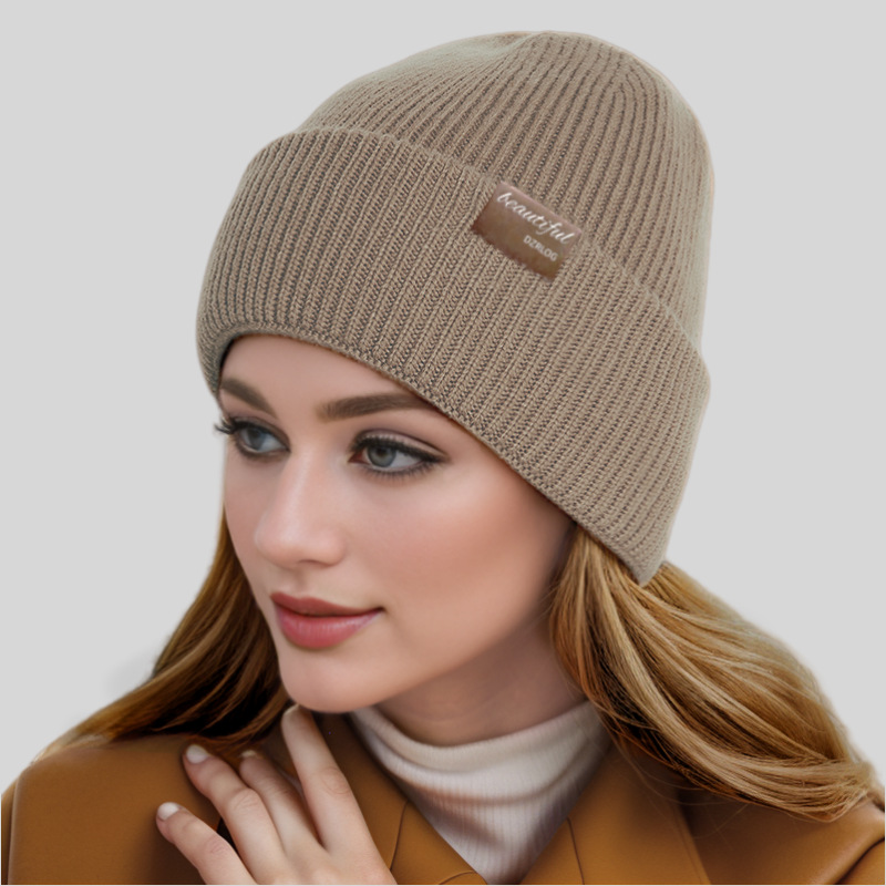 Knitted Beanie For Women, Warm Winter Hat With Ear Protection_voghion.com