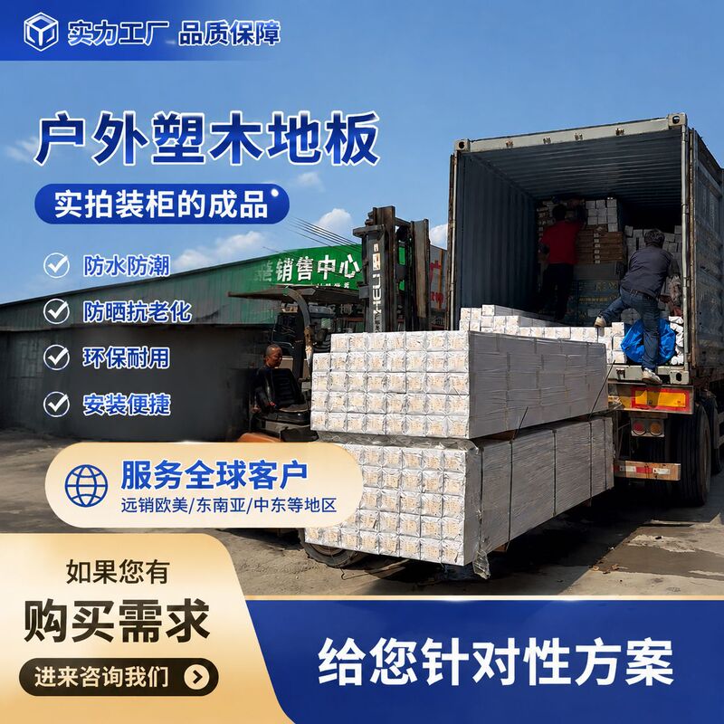 3D Embossed Anti-Corrosion Wood Outdoor Plastic Wood Flooring E0 Grade Cross-Border Certified Wpc Terrace Flooring