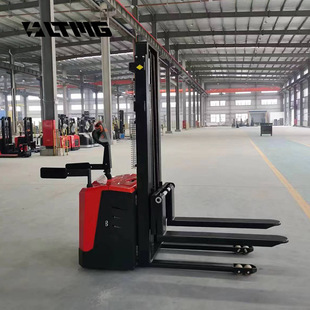 Electric Stacker Truck 2 Tons Raised Truck 1.5 Tons 1500kg Load Station Driving Warehouse Storage Flow Shelf Handling Forklift