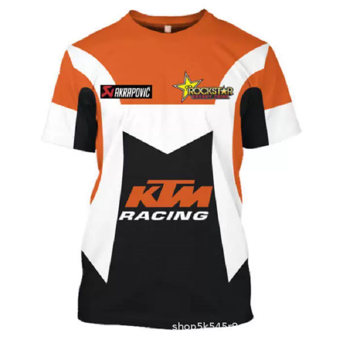 跨境短袖速降服摩托车短T恤骑行服男赛车服户外运动服fox来图订制