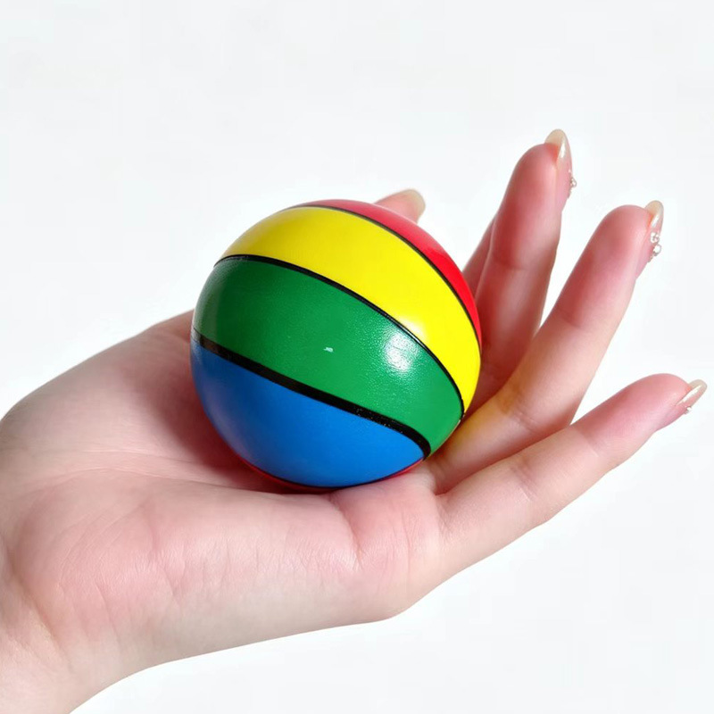 6cm espuma fancy color baloncesto bola de presión de espuma PU esponja sólida bola elástica ventilación baloncesto descompresión
