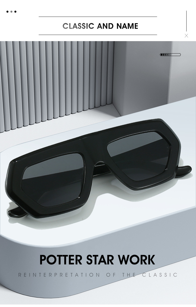 Cross Border New Flat Glasses European And American Irregular Sunglasses Sunglasses Ins Travel Street Shooting Colored Sunglasses For Women_voghion.com