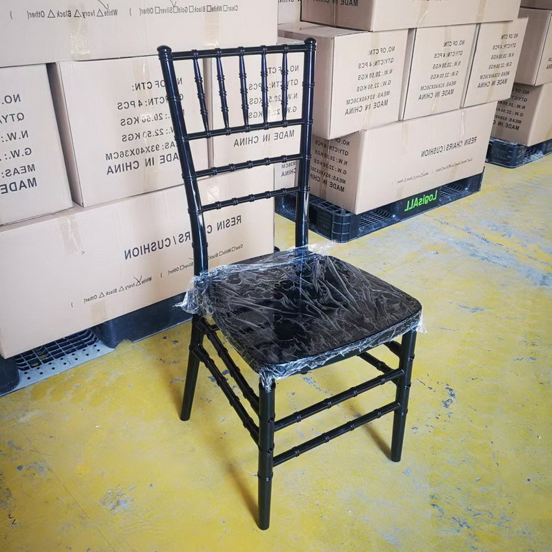 Exportación de desmontaje de oro silla de resina portátil silla de comedor silla de plástico acrílico silla de bambú