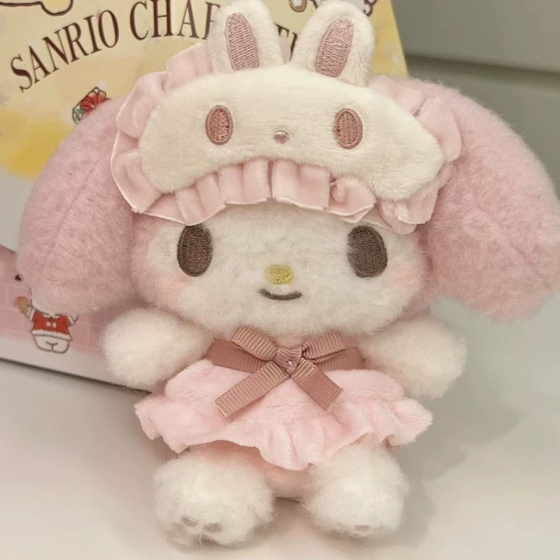 Плюшевый подвесной талисман Hello Kitty, Санрио, панда, подвеска, кукла, пижама, маска для сна, брелок
