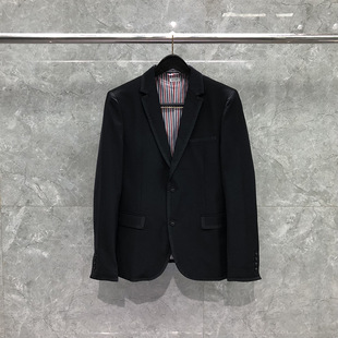 Dongguan brand factory direct sales tb men's suit Korean style All Black covered Hong Kong style business formal suit jacket