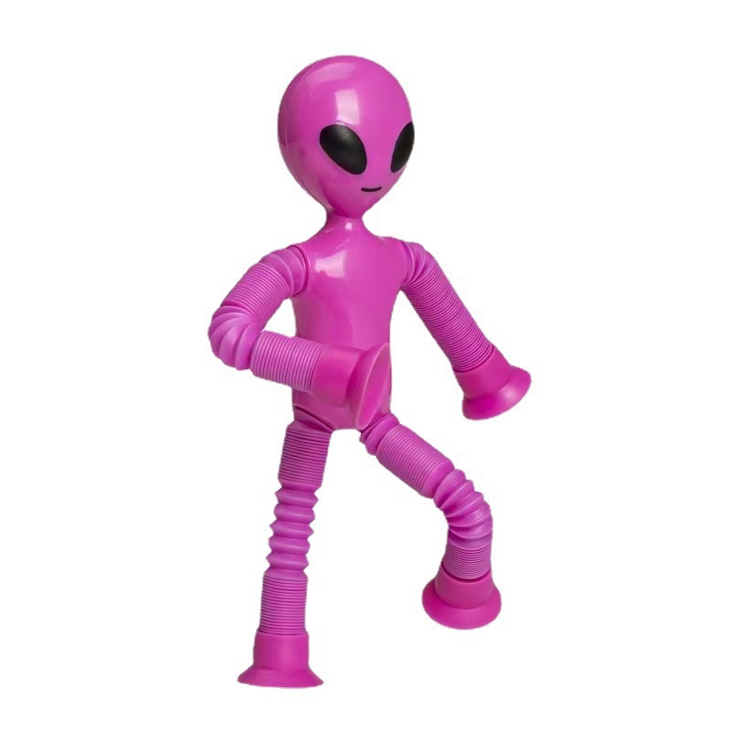 Tubo pop nueva variedad de dibujos animados alienígena telescópica juguete divertido rompecabezas exótico descompresión tubo estiramiento