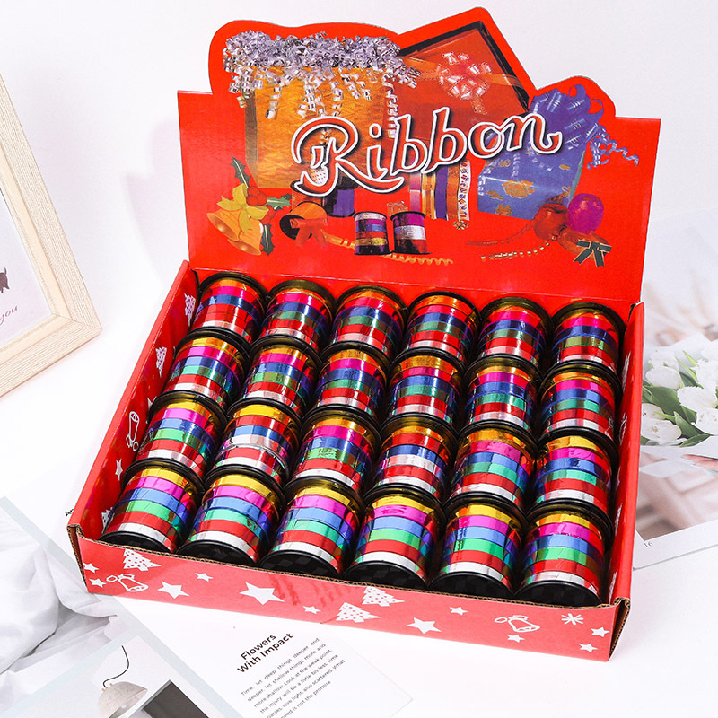 Transfronterizo Amazon popular en caja Festival de Navidad embalaje cinta láser fit impresión