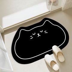国境を越えたアニメ猫珪藻泥マットトイレの入り口の滑り止めマット浴室速乾吸水マット卸売り