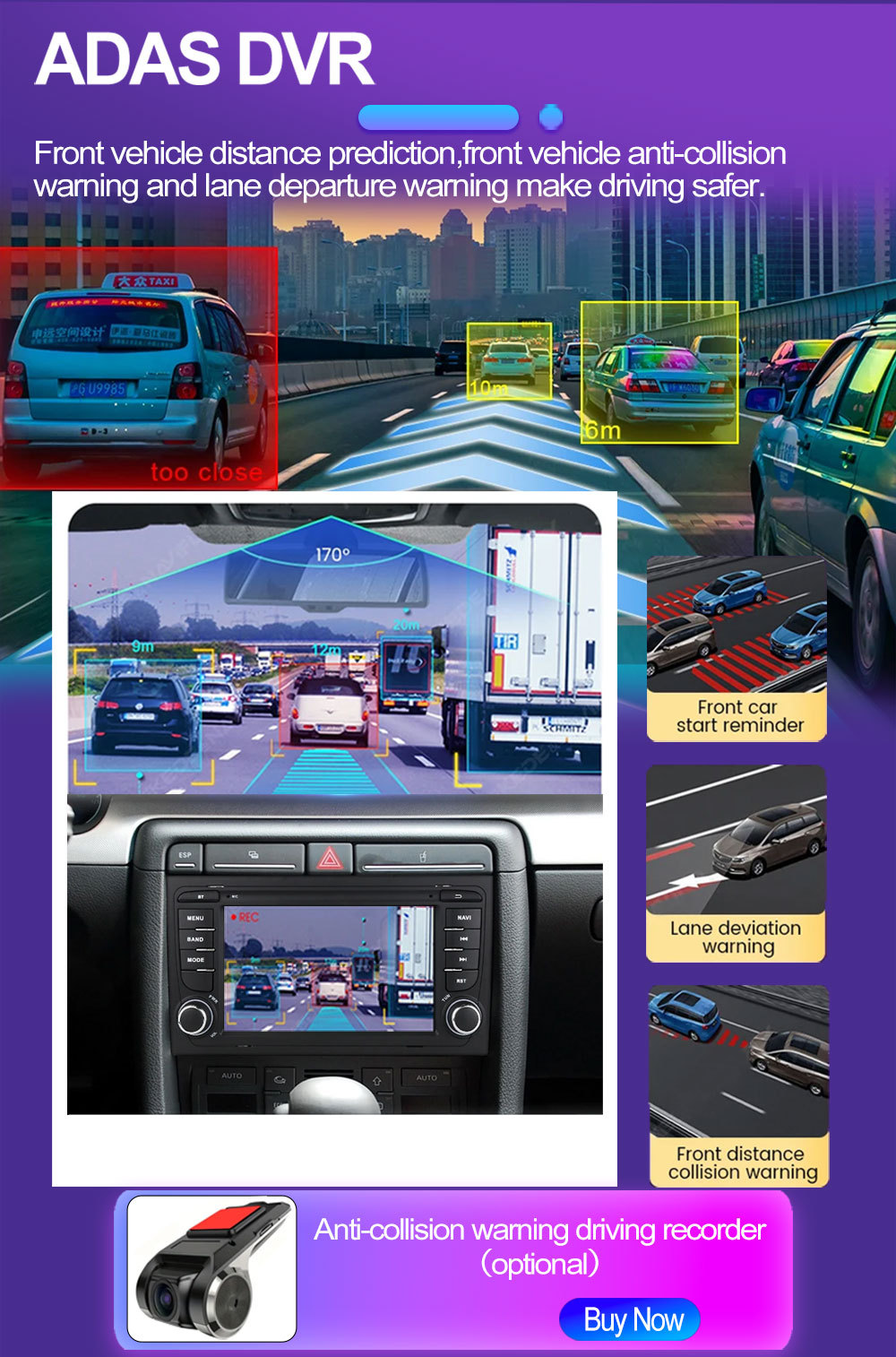 Suitable for 7inch Audi A4 Android Car Navigator Gpsmp5 Bluetooth Navigation All-In-One Carplay
