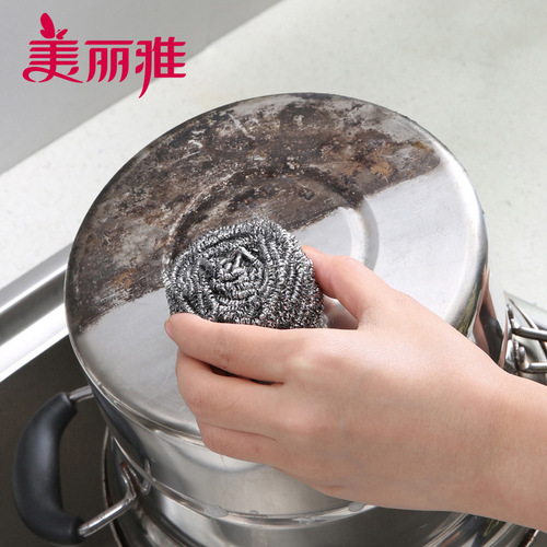 Meliya steel wire ball does not rust or chip, cleaning ball