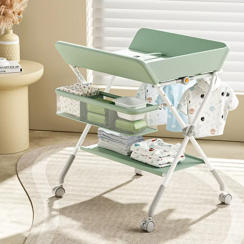 尿布台婴儿护理台新生儿换尿布抚触洗澡一体台多功能可折叠婴儿床
