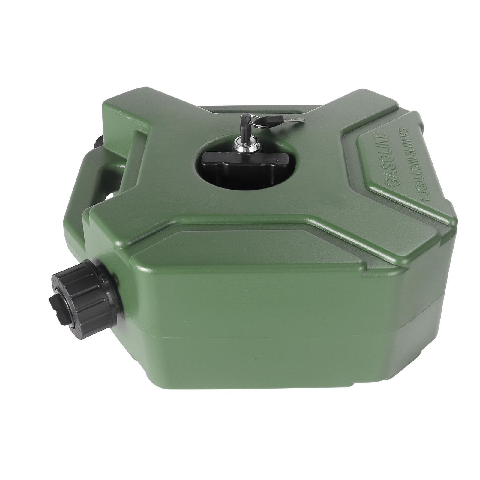 Wholesale Car and Motorcycle Spare Fuel Tank 5L with Lock Emergency Oil Pot Diesel Gasoline Plastic Oil Barrel Thickeneded Cross-Border