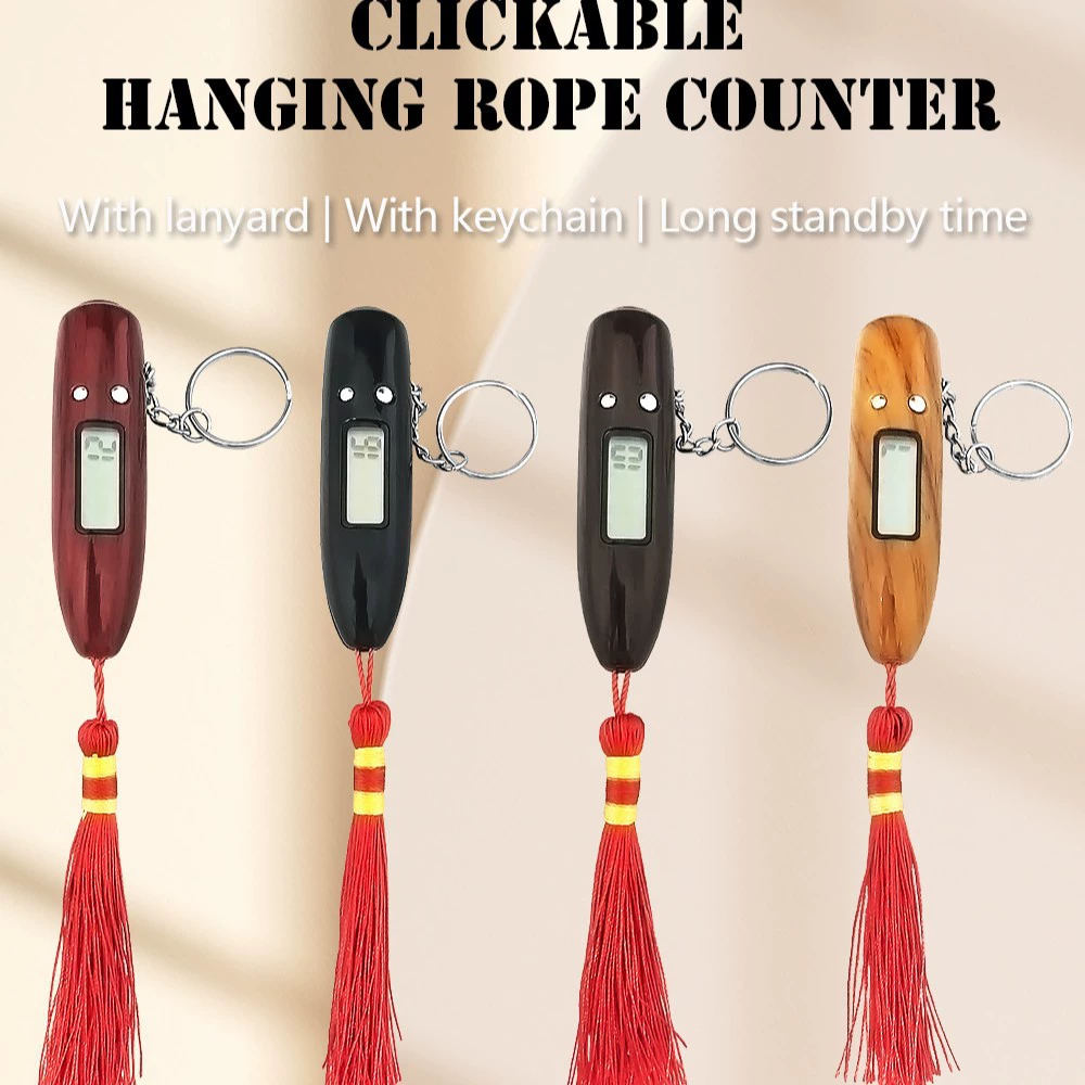 Цилиндрический брелок из древесины 2061 года со светодиодной подсветкой, цифровой счетчик 99999, пятизначный счетчик jishuqi