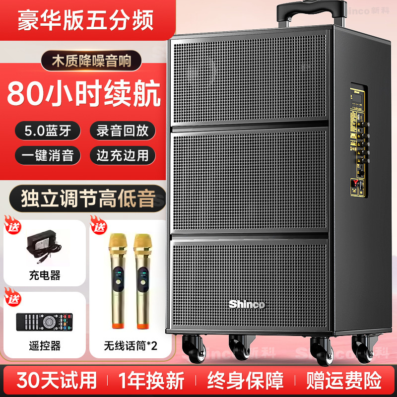 2025新款广场舞音响户外k歌大功率高音量拉杆音箱蓝牙专业演出|undefined