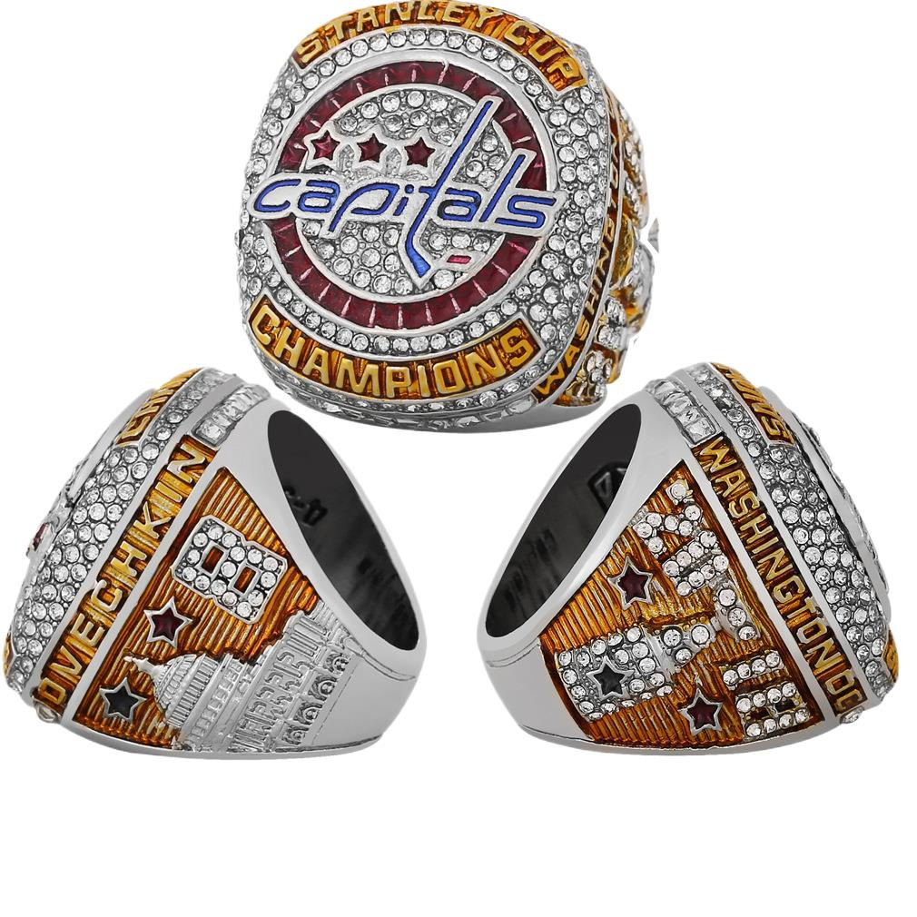 Cross-Border Nhl 2018 Washington Capitals Championship Ring Ice Hockey League Alloy Men's Ring Manufacturer Wholesale