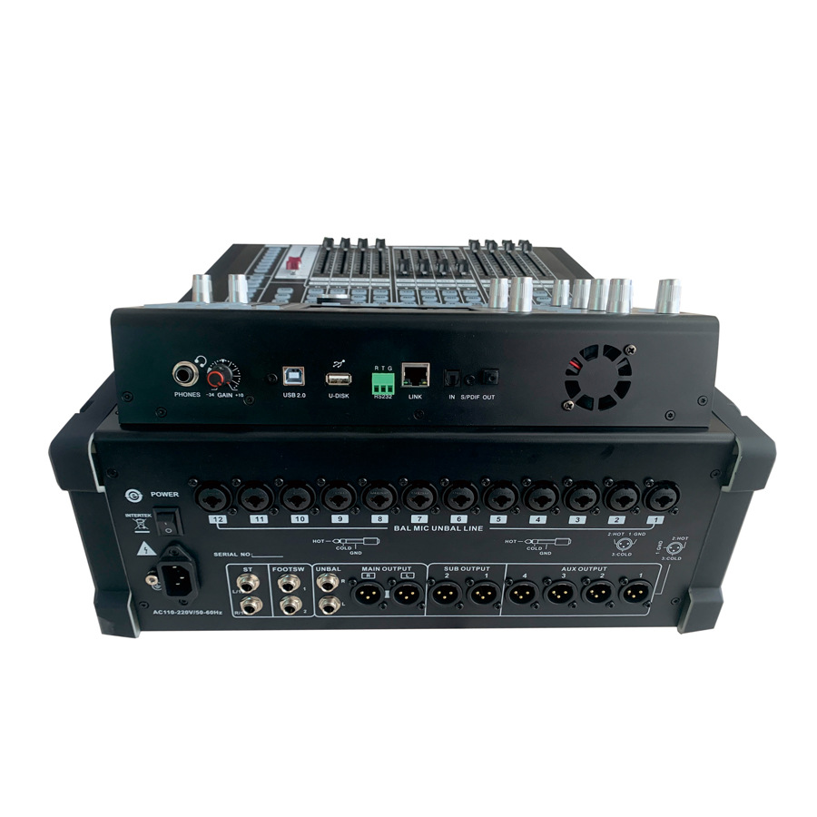 Mezclador digital profesional de 16 vías etapa rendimiento boda USB Bluetooth Tablet ordenador remoto depuración pantalla táctil