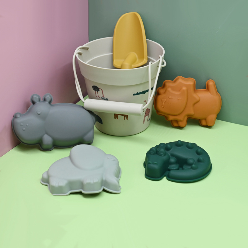 Juguetes de excavación de arena conjuntos de barril de playa de animales transfronterizos juguetes de verano en la playa pá para niños excavación de arena