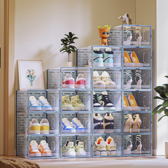 Foldable Portable Transparent Shoe Box Easy Installation Dustproof Plastic Shoe Cabinet Basketball Shoe Display Cabinet Shoe Magic