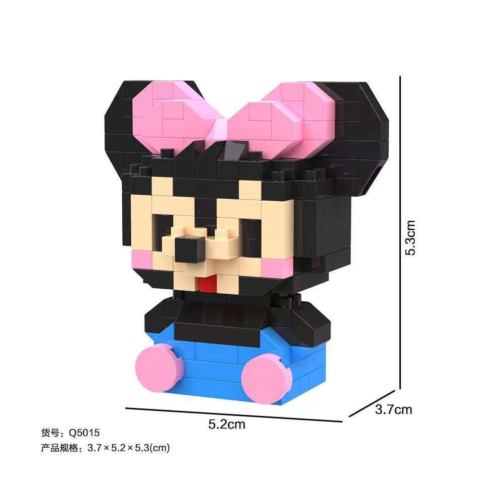 Cross-Border Micro Particle Building Blocks Children's Cartoon Character Educational Assembly Blocks Blind Box Stress Relief Toy Figure Wholesale