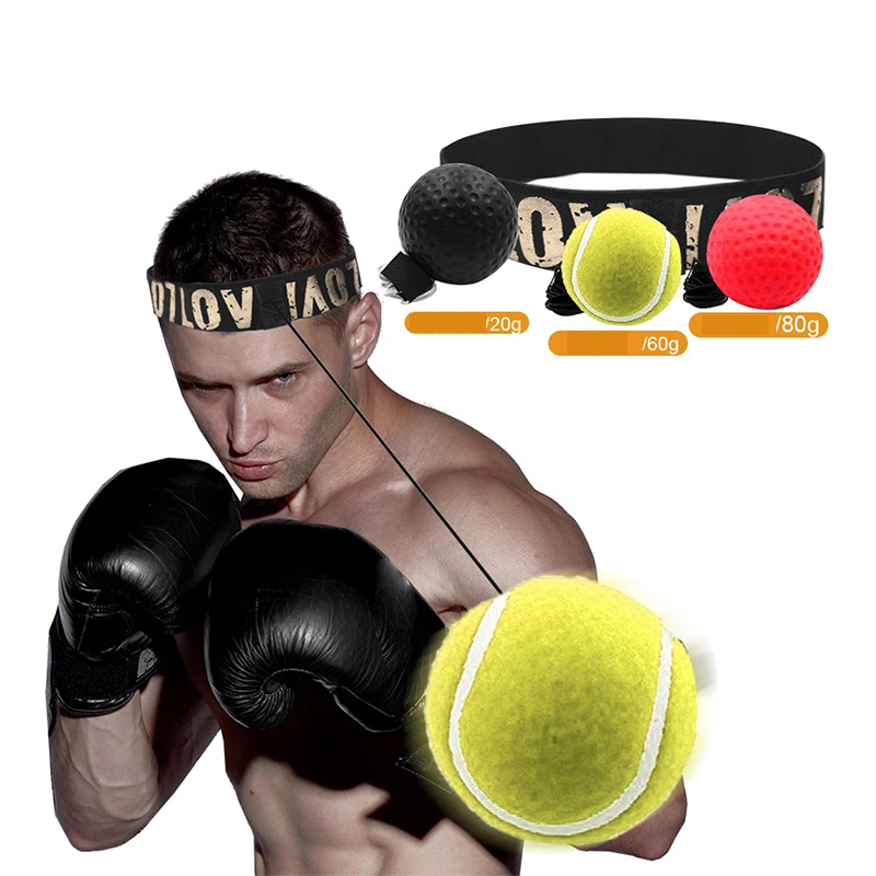 Head-Mounted Reaction Ball Boxing Speed Ball Can Be Used for Home Fighting Pu Foam Ball Sanda Fighting Training Equipment to Reduce Stress