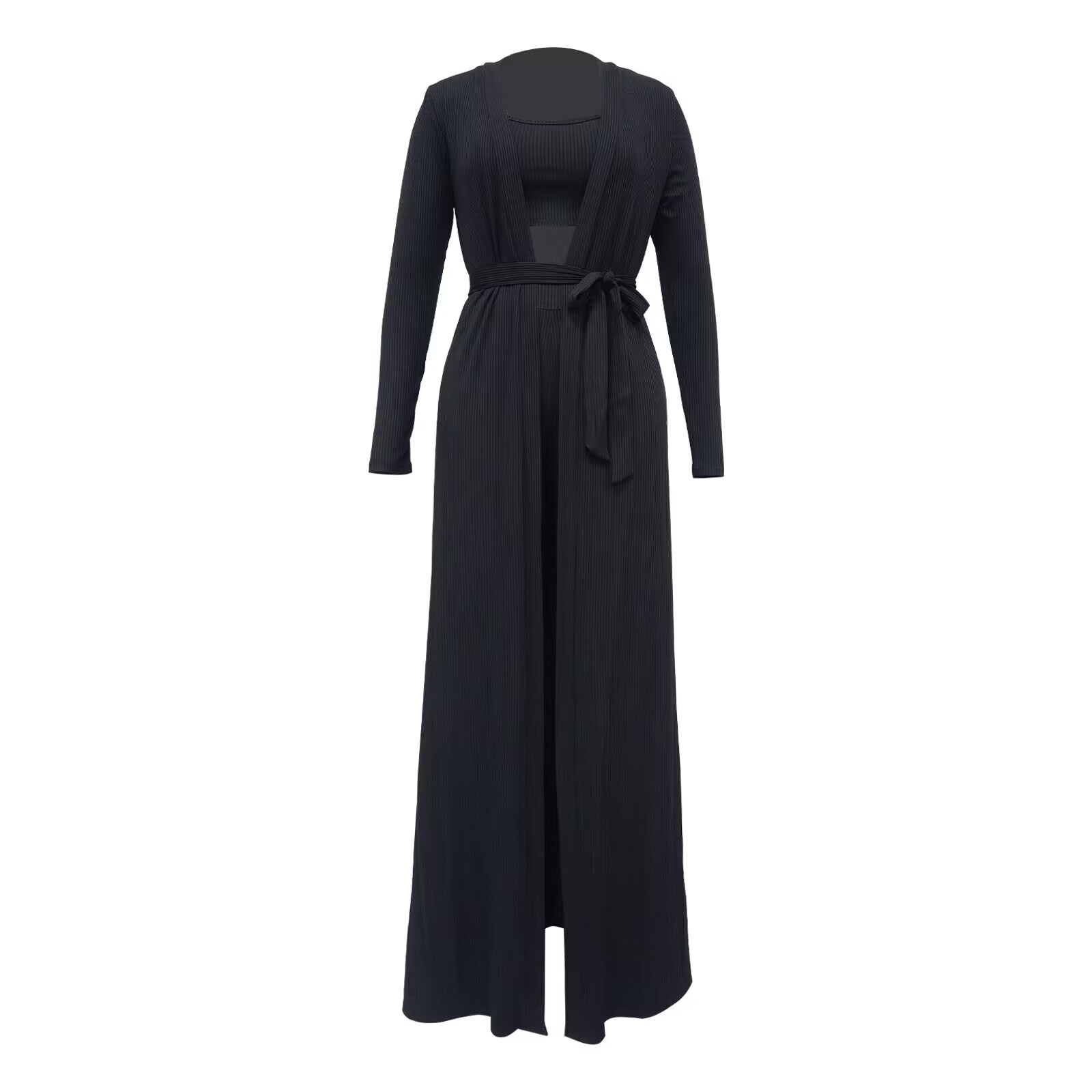 Vacances Selfies Femmes Style Simple Vêtement De Rue Couleur Unie Spandex Polyester Tricot Ensemble Coordonné De Pantalon Ensembles De Pantalons display picture 6