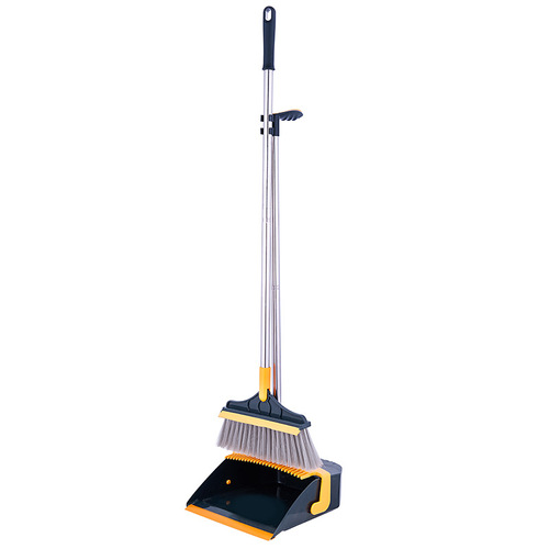 Household creative broom and dustpan set soft bristle cover sweep folding scraper integrated sweeping broom broom dustpan combination