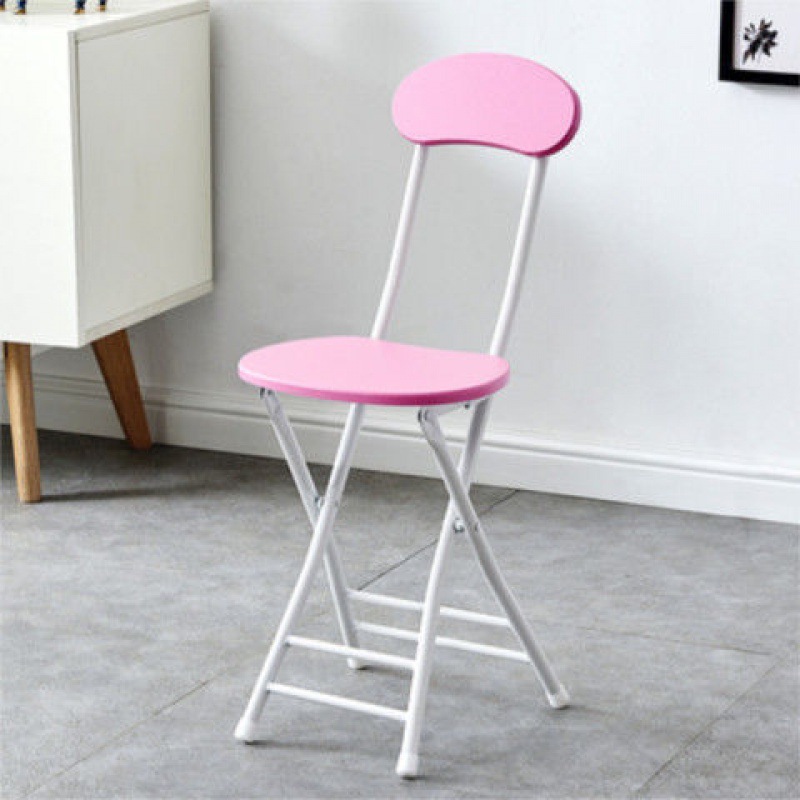 Taburete plegable silla de comedor doméstica taburete silla de respaldo silla de entrenamiento silla de dormitorio de estudiantes silla de computadora simple taburete redondo plegable