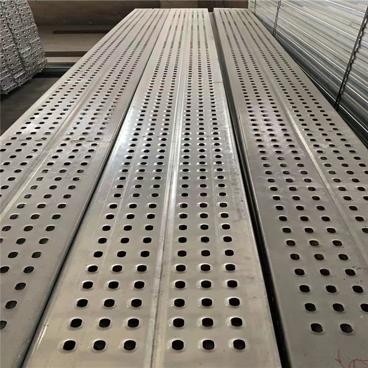 现货2-4米热镀锌钢跳板建筑工程施工平台脚手板 防滑走道卡扣板