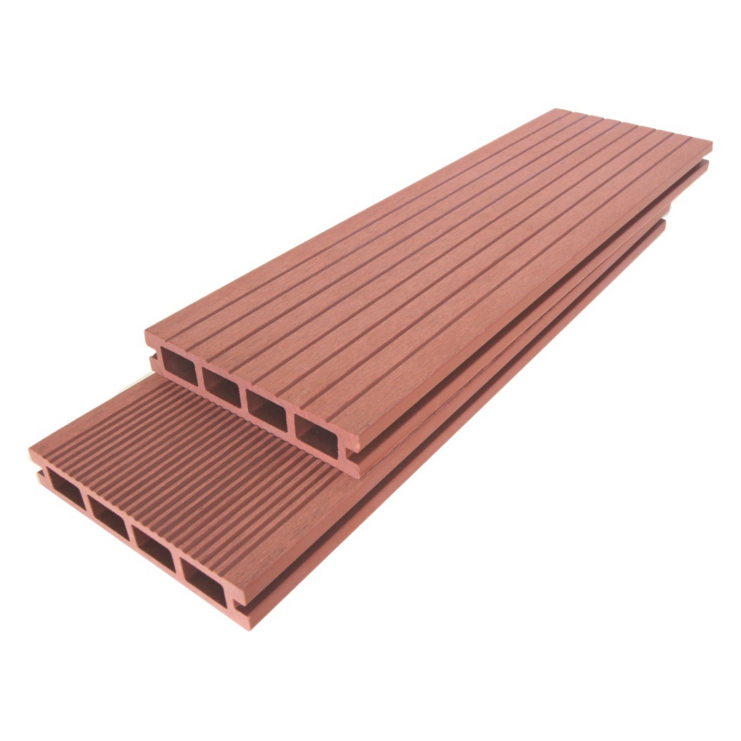 Madera plástico WPC piso generación agujero cuadrado 140*25 protección del medio ambiente plástico material de madera jardín decoración al aire libre tablero anticorrosión madera