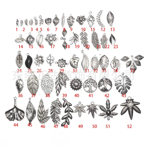 Manufacturer Stainless Steel Oil Pressure Pendant Leaf Flower Stamen Leaf Pendant Plant Series Pendant DIY Jewelry Accessories