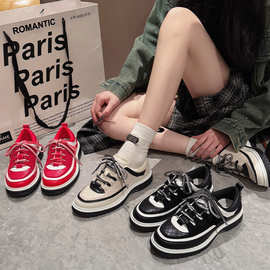 小香风厚底熊猫老爹鞋女2025春季新款时尚增高运动鞋休闲鞋女百搭