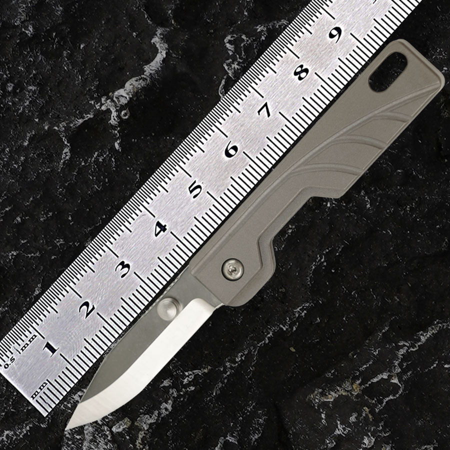 户外随身钛合金小刀便携挂件五金工具迷你水果刀D2刃材现货批发