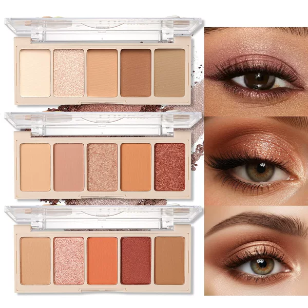 S.F.R Five-Color Eyeshadow Matte Earth Tones, Non-Fading, Non-Smudging Eyeshadow Palette, High-End European and American Makeup
