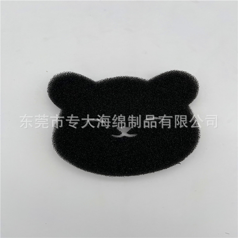 40PPI黑色章鱼形洗衣机猫毛狗毛除毛过滤棉块 防打结小熊粘毛海绵