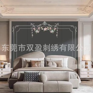 European Classic Damascus Wall Covering, French Palace Style Unique Embroidered Bedside Background Wall, Chinese Style American Style