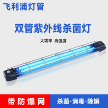 飞利浦紫外线消毒灯医用杀菌灯室内双灯管学校食品防爆网紫外线灯