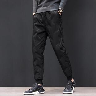 2020 New Version Slim Fit Foot-binding down Pants Warm Thick Winter Men's Fashion Lightweight down Pants Men