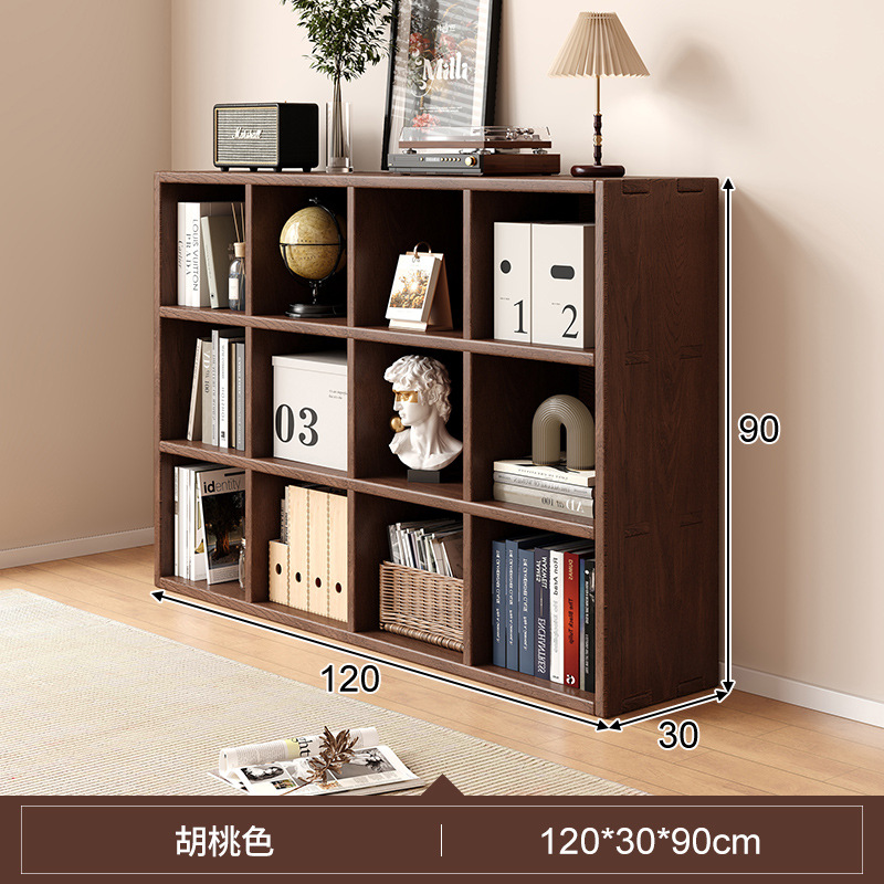 원목 소나무 [깊이 12칸] 120x30x90cm★호두 색상
