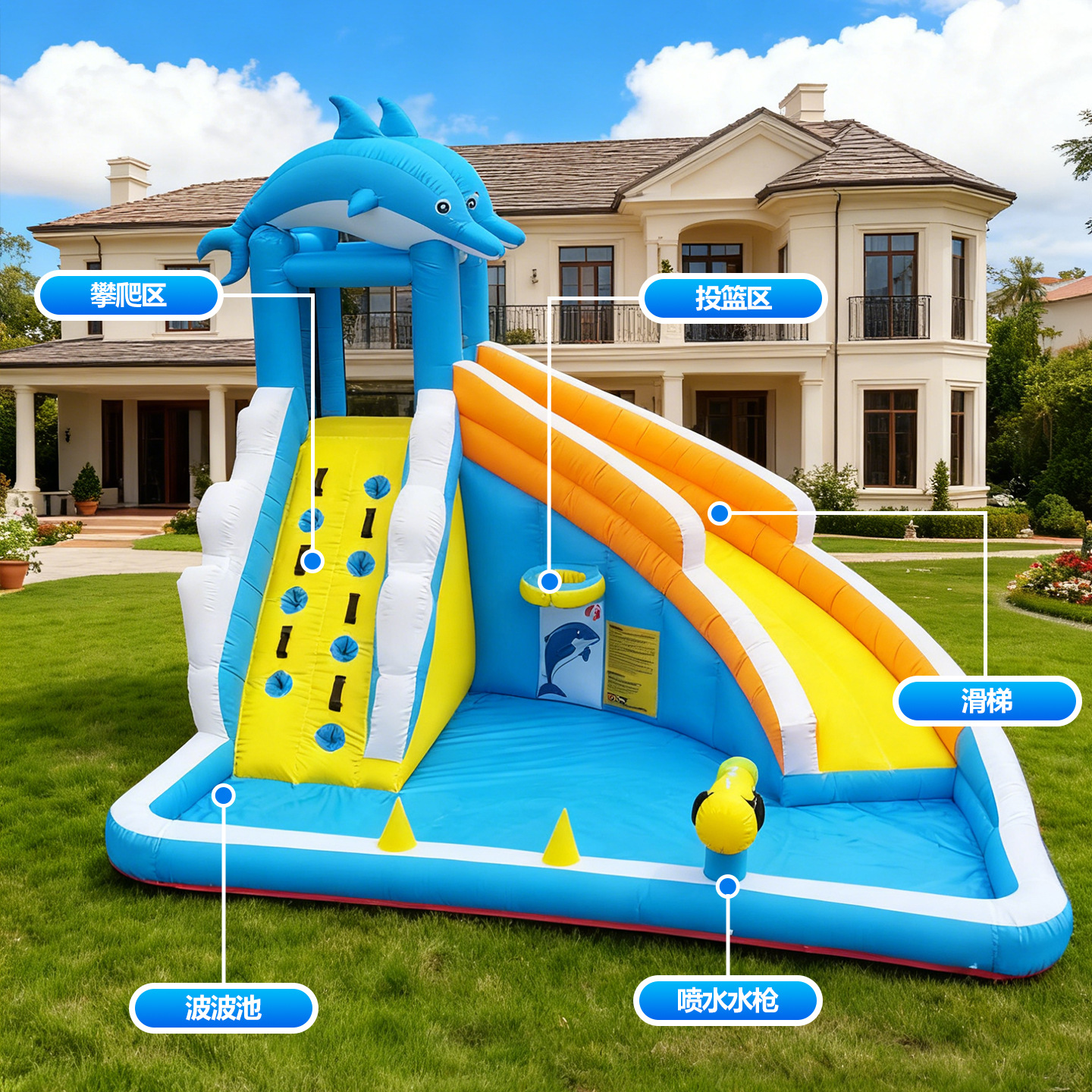 castillo infláble al aire libre con tobogan infláble doméstico con tobogan infláble para niños pequeños castillo infláble combinación de juguetes de parque de atracciones