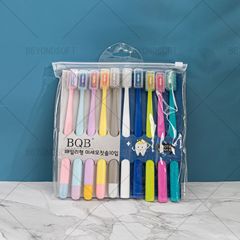 High-quality bagged Korean macaron ice cream 10 pieces per pack, toothbrush bagged adult fine soft hair, factory wholesale