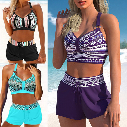 Fashionable, sexy, trendy split swimsuit for swimming, beach, and hot spring; European and American-style sexy swimwear