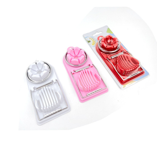 Egg cutter, egg cutter, stainless steel egg cutter 2-in-1, Japanese multifunctional bento egg cutter, double head cutter